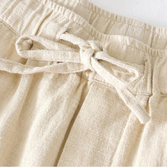 Summer cotton linen shorts, loose casual summer shorts