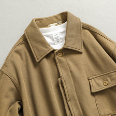 Men's Japanese cotton jacket, loose casual cotton jacket