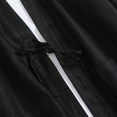 Men's loose cotton kimono, retro casual cotton jacket