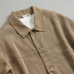 Men's loose comfortable cotton jacket, bamboo fiber fabric jacket