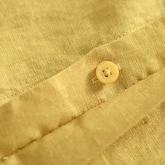 Casual long sleeve linen shirt, vintage men's linen shirt