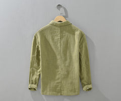 Men's Cotton Linen Jacket, Loose Casual Suit Jacket