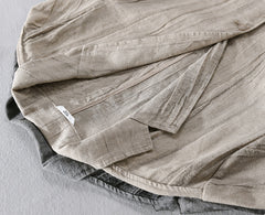 Pleated Tie-Dye Cotton Linen Suit Jacket, Men's Linen Jacket