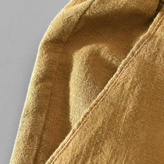 Summer cotton linen ankle pants, elastic waist summer pants