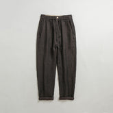 100% Linen Men's Ankle Pants, Summer Casual Lace Up Linen Ankle Pants