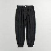 Summer men's 100% linen drawstring pants, vintage elastic waist linen harem pants