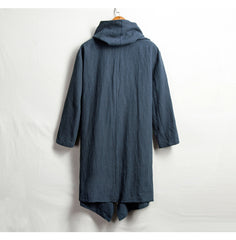 Men's Vintage Cotton-Linen Jacket, Cotton-Linen Cape