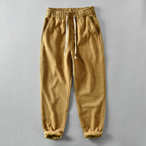 Winter thick cotton linen pants, winter cotton linen casual pants