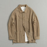 Men's loose comfortable cotton jacket, bamboo fiber fabric jacket