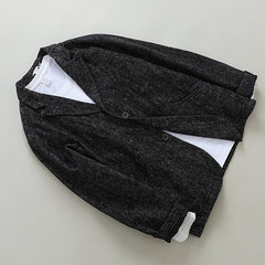 Loose Linen Suit Jacket, Vintage Chinese Casual Cotton Linen Suit Jacket