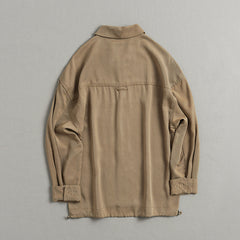 Men's loose comfortable cotton jacket, bamboo fiber fabric jacket