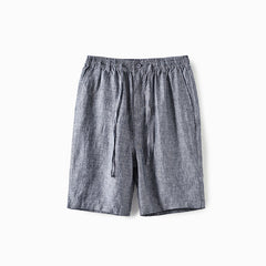 Men's linen shorts, elasticated waist linen shorts