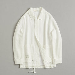 Men's loose comfortable cotton jacket, Lyocell fabric jacket