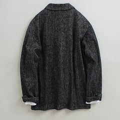 Loose Linen Suit Jacket, Vintage Chinese Casual Cotton Linen Suit Jacket