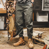 Personalised cargo pants,men's elastic waist cotton workwear ankle pants,cotton casual harem pants