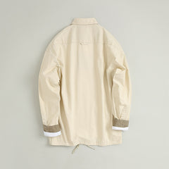 Loose men's cotton jacket, retro casual cotton jacket