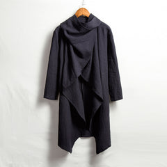 Men's Vintage Cotton-Linen Jacket, Cotton-Linen Cape