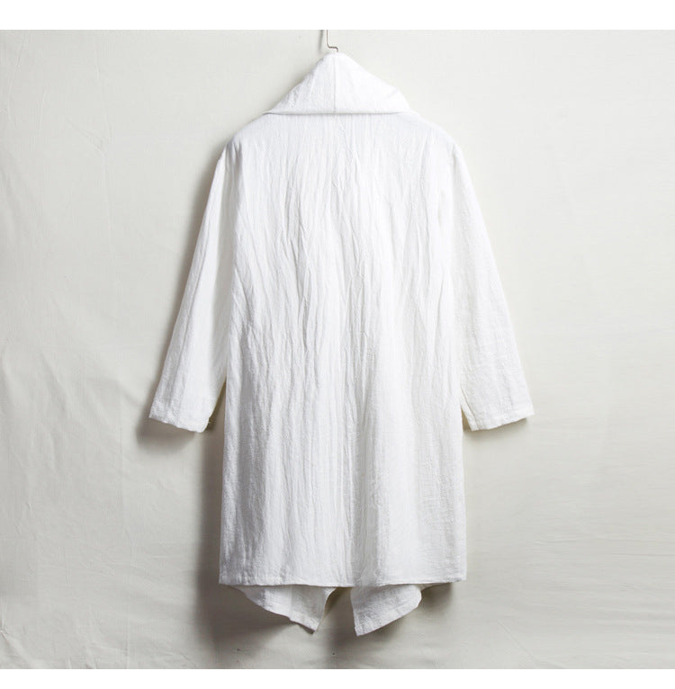 Men's Vintage Cotton-Linen Jacket, Cotton-Linen Cape
