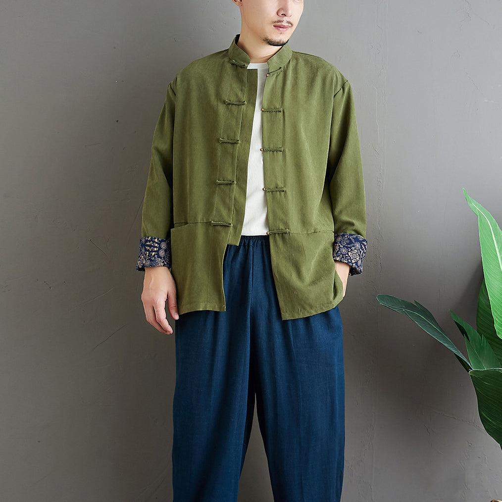 Chinese Cotton and Linen Casual Jacket, Chinese Frog Button Jacket, Bruce Lee Kung Fu Jacket