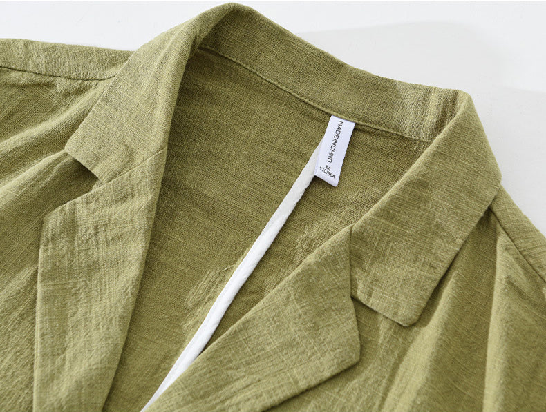 Men's Cotton Linen Jacket, Loose Casual Suit Jacket