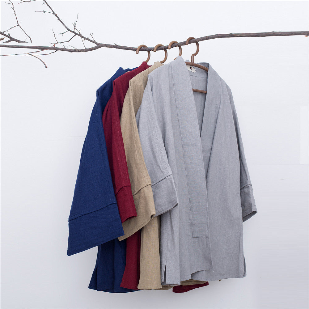 Cotton  linen kimono,Vintage Japanese Kimono,Loose Casual Cotton and Linen Shirt,Summer Kimono 20240725