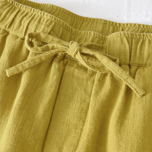 Summer cotton linen shorts, loose  casual summer shorts