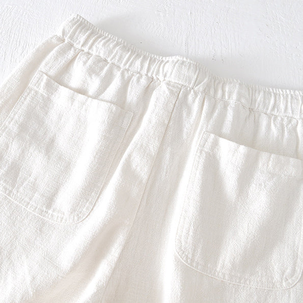 Summer cotton linen shorts, loose  casual summer shorts