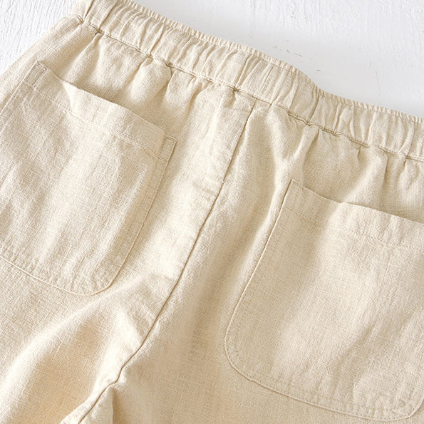 Summer cotton linen shorts, loose  casual summer shorts