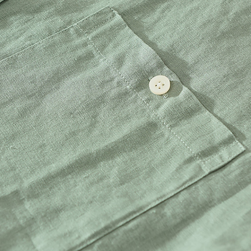 100% linen long sleeve shirt, summer loose 100% linen shirt.