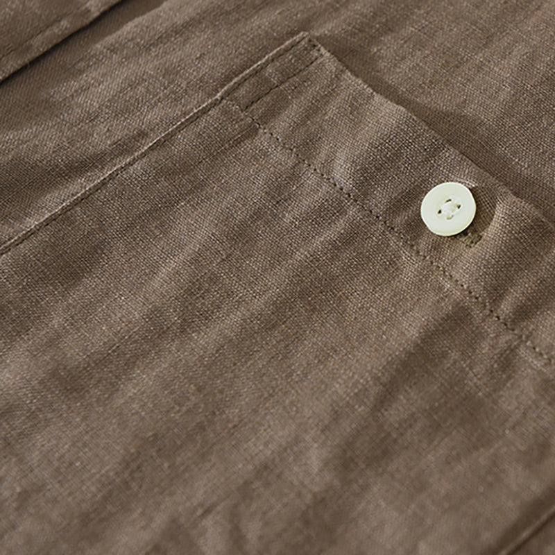 100% linen long sleeve shirt, summer loose 100% linen shirt.