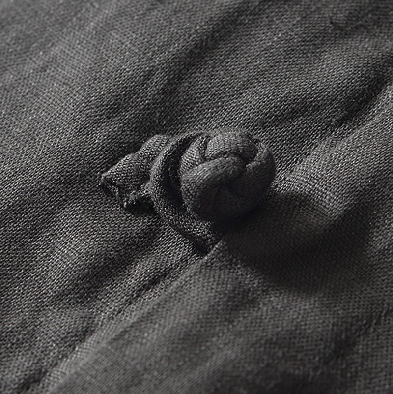 Chinese frog button linen shirt, vintage Japanese linen shirt, 100% linen shirt