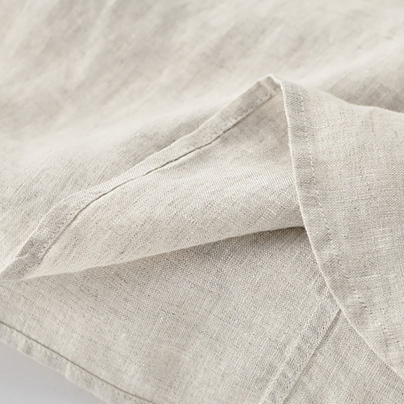 Summer short sleeve linen shirt, loose casual summer shirt