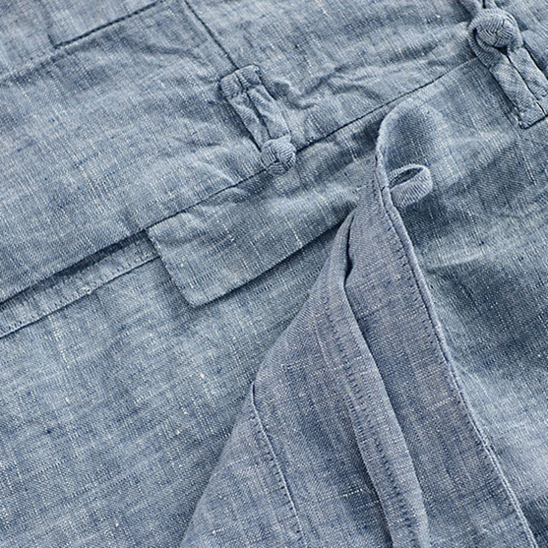 Casual half sleeve linen shirt, vintage men's linen shirt