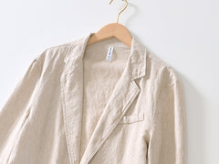 100% Linen Jacket, Casual Men's Linen Jacket