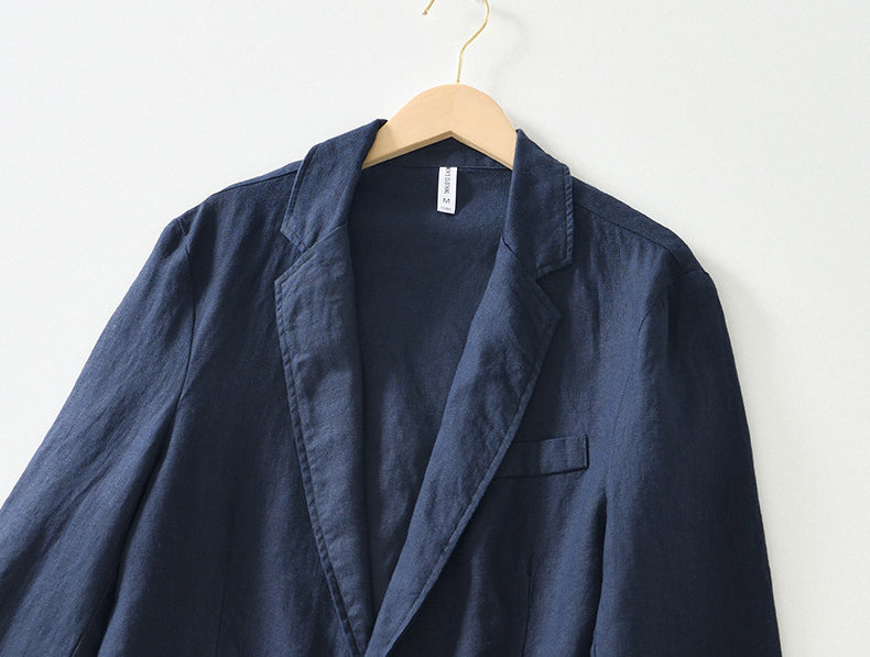 100% Linen Jacket, Casual Men's Linen Jacket