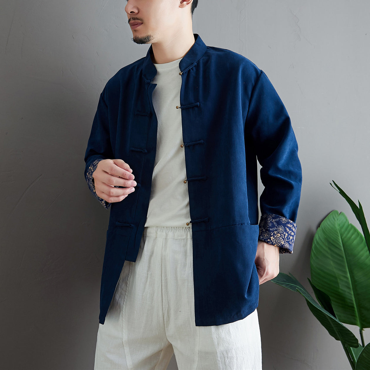 Chinese Cotton and Linen Casual Jacket, Chinese Frog Button Jacket, Bruce Lee Kung Fu Jacket