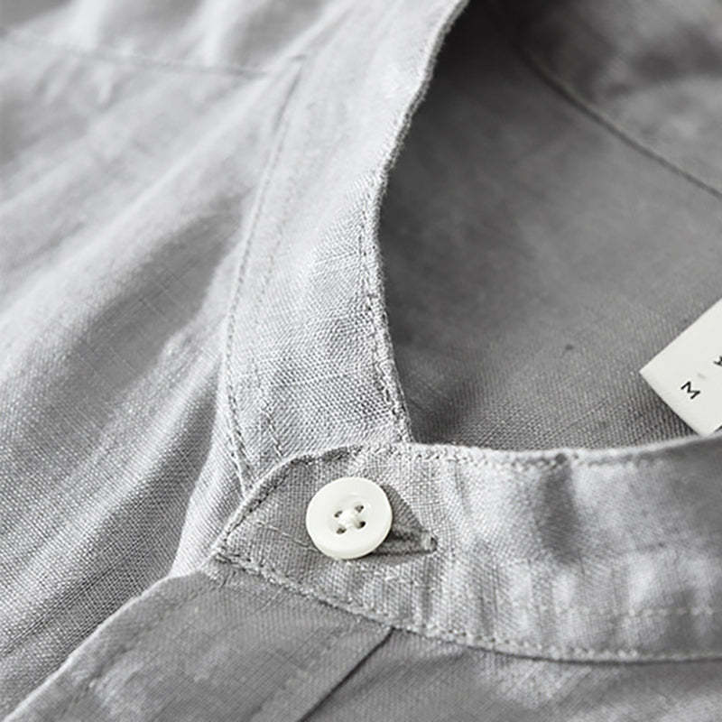 100% linen long sleeve shirt, summer loose 100% linen shirt.