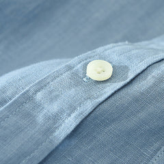 100% linen long sleeve shirt, summer loose 100% linen shirt.