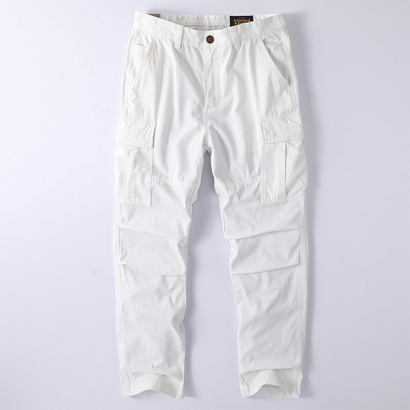 Cotton Cargo Pants, Men's Work Pants, Vintage Classic Casual Pants