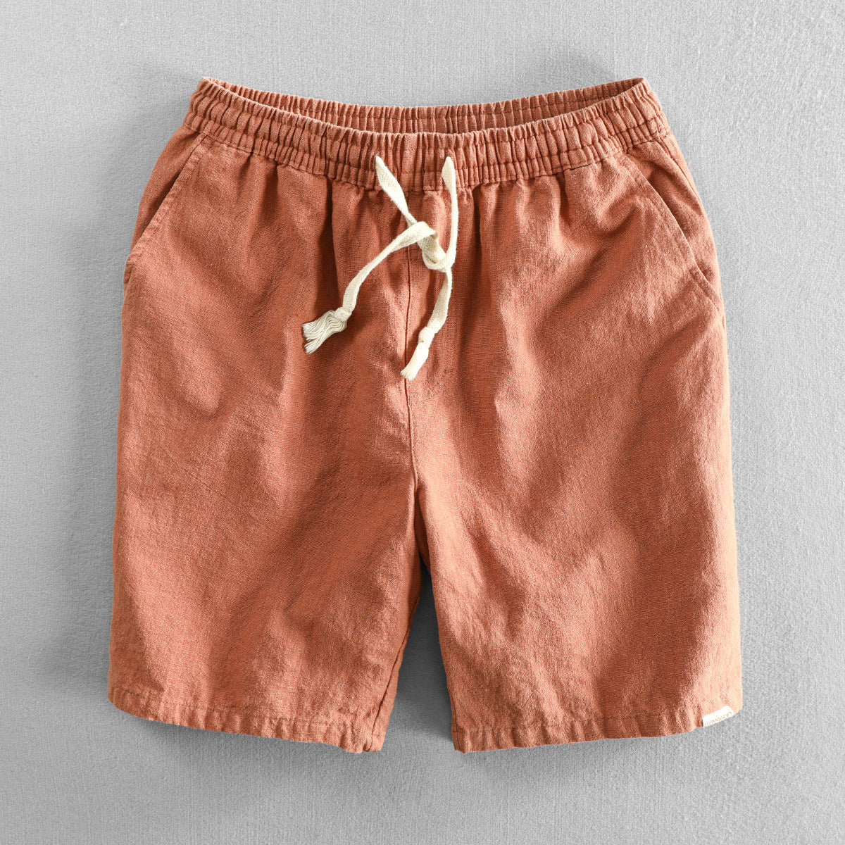 Summer cotton  linen shorts, loose fitting cotton  linen shorts