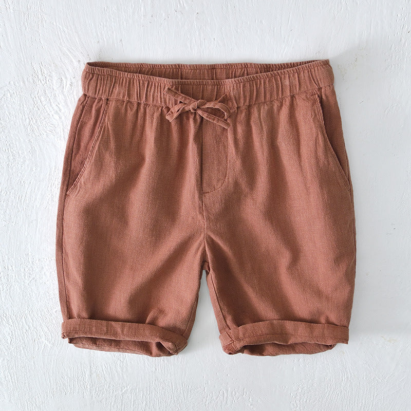 Summer cotton linen shorts, loose  casual summer shorts