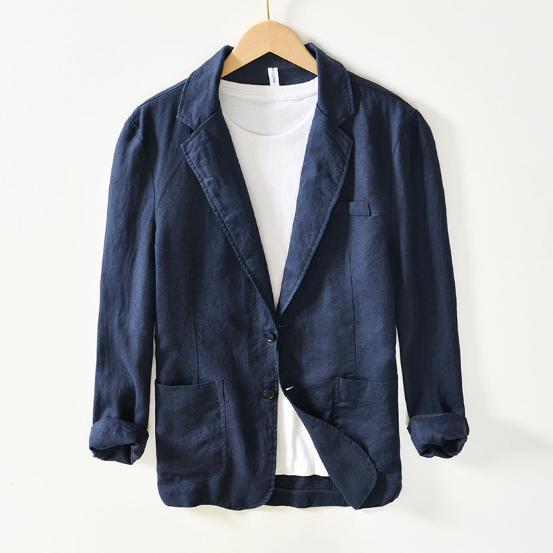 100% Linen Jacket, Casual Men's Linen Jacket