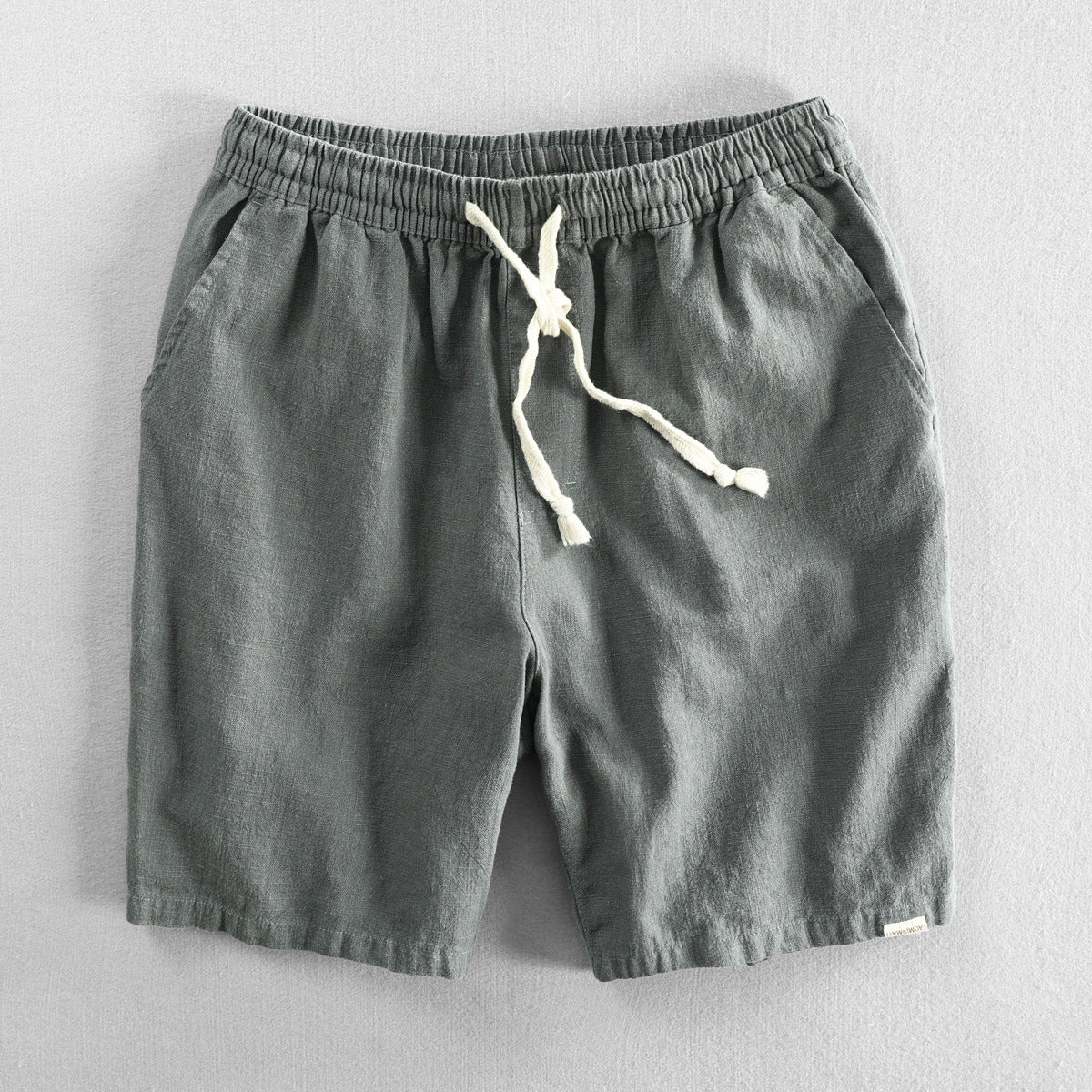 Summer cotton  linen shorts, loose fitting cotton  linen shorts