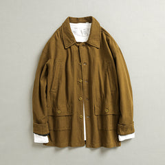 Men's cotton jacket, loose casual cotton jacket