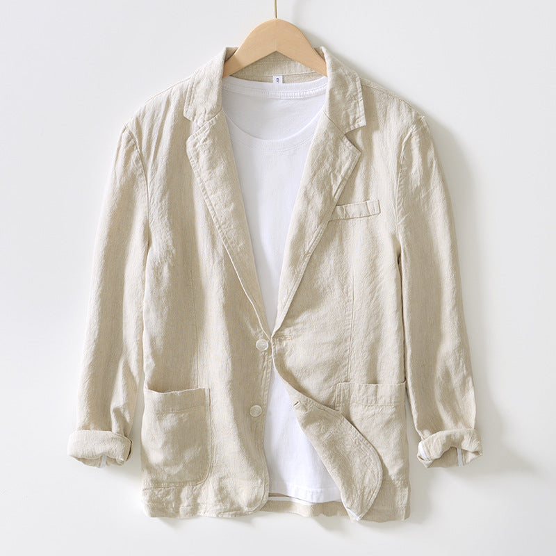 100% Linen Jacket, Casual Men's Linen Jacket