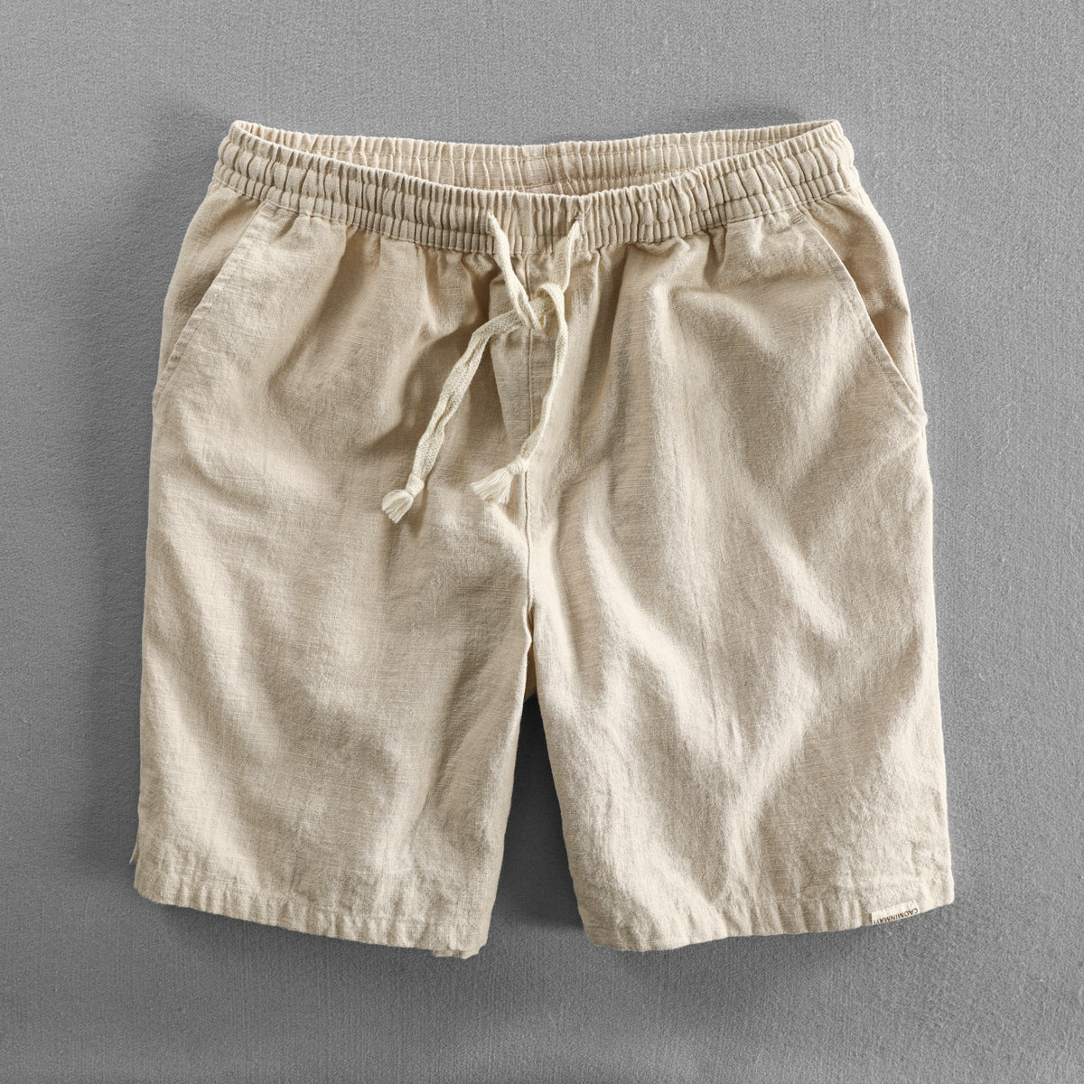 Summer cotton  linen shorts, loose fitting cotton  linen shorts