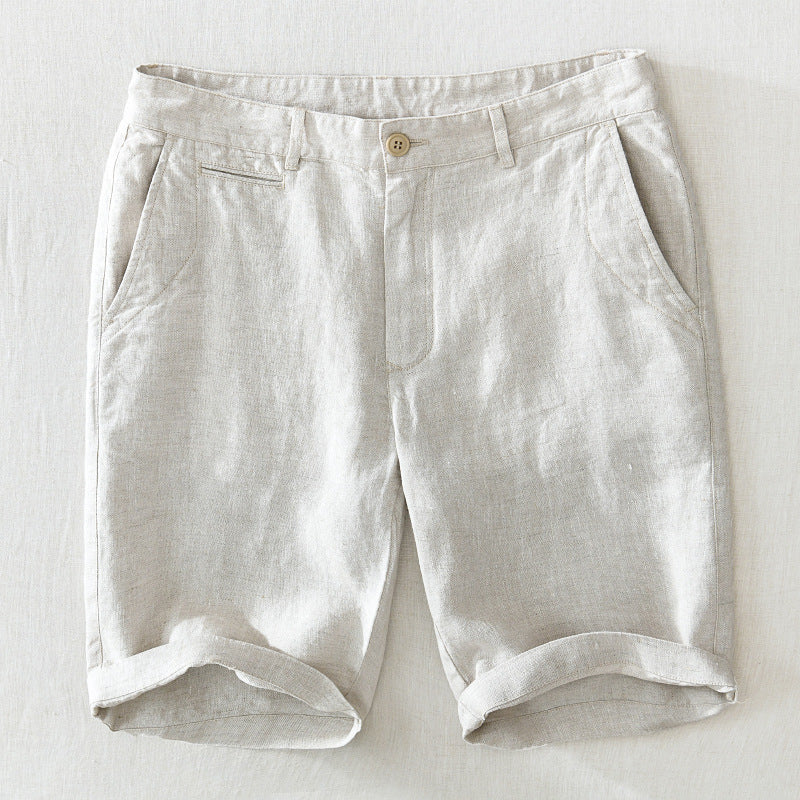 Summer cotton linen shorts, casual linen shorts