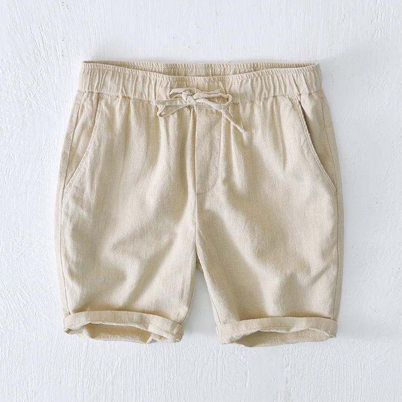 Summer cotton linen shorts, loose  casual summer shorts