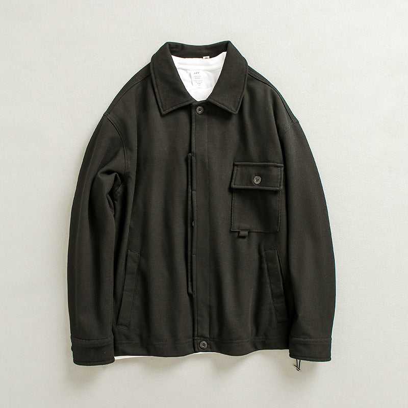 Men's Japanese cotton jacket,  loose casual cotton jacket