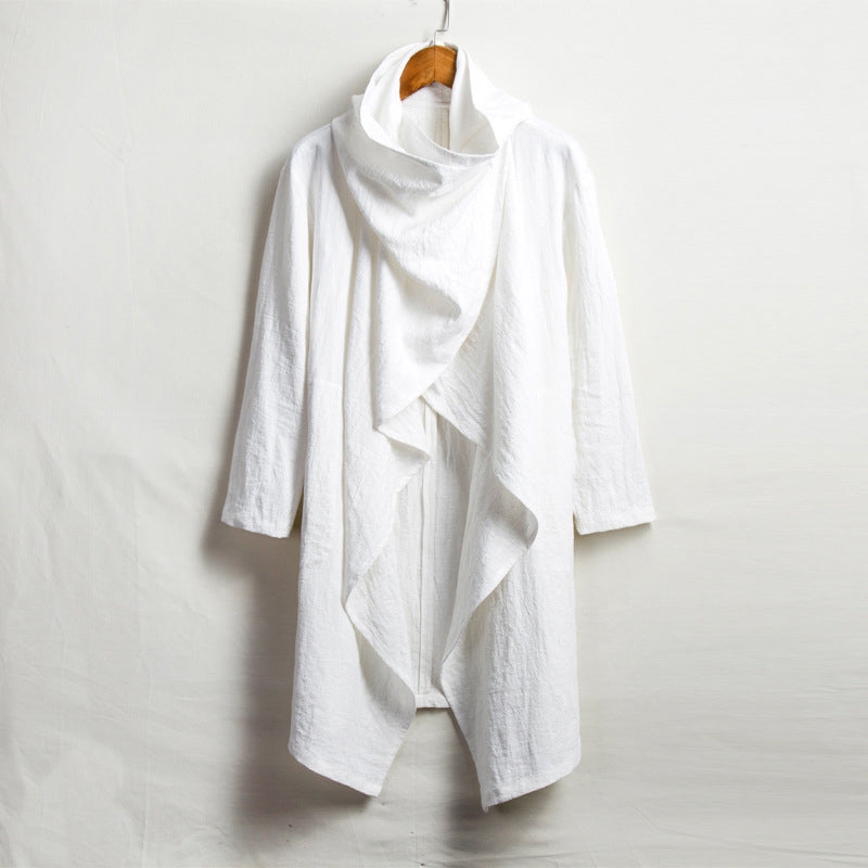 Men's Vintage Cotton-Linen Jacket, Cotton-Linen Cape